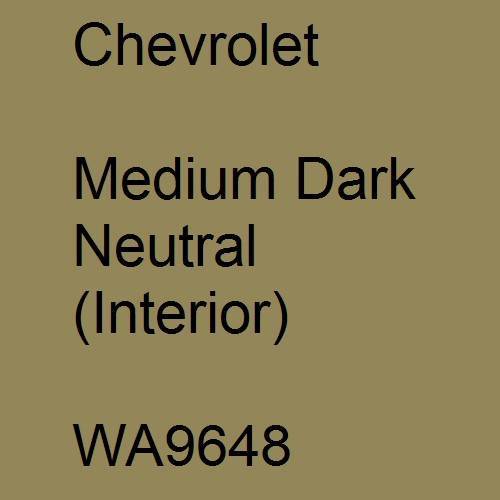 Chevrolet, Medium Dark Neutral (Interior), WA9648.